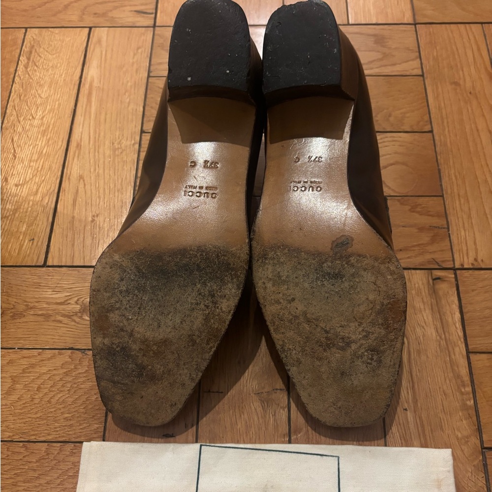 Gucci Brown Leather Loafers with Horsebit Detail - Picture 4 of 6